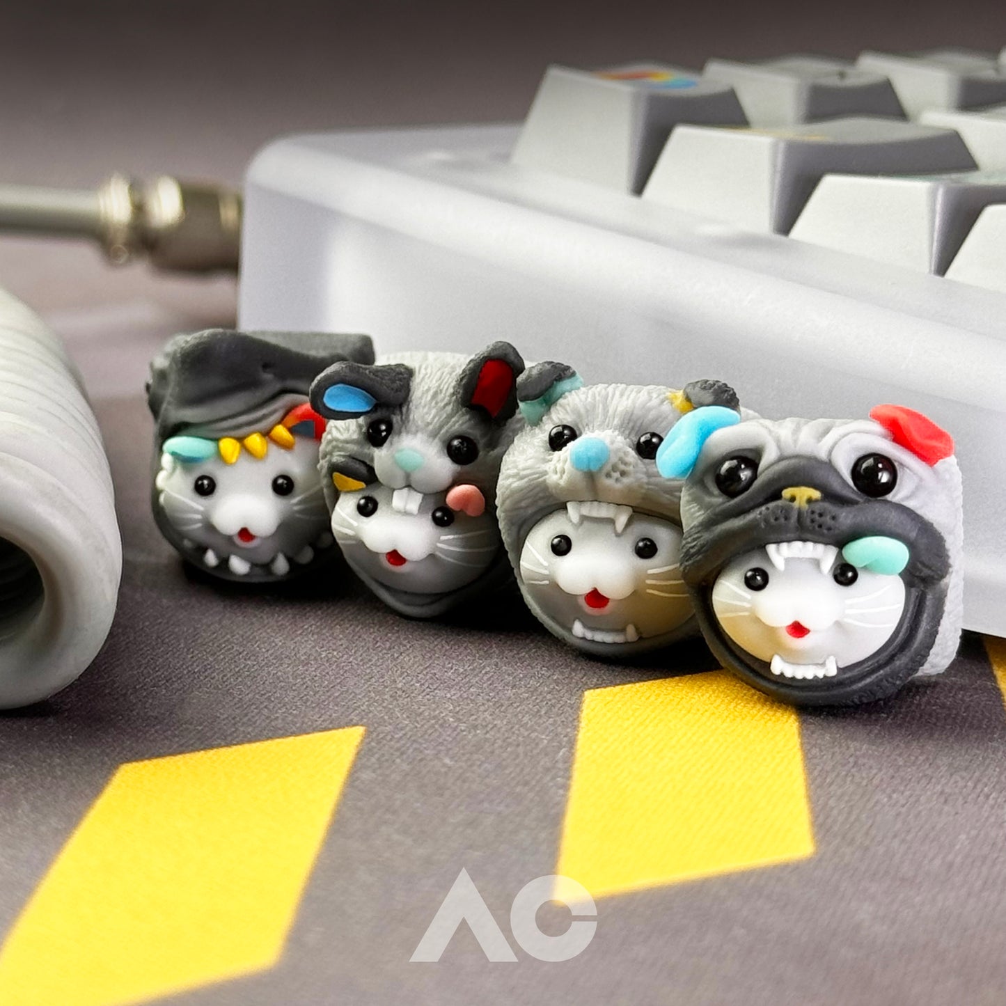 DualShotCat keycaps