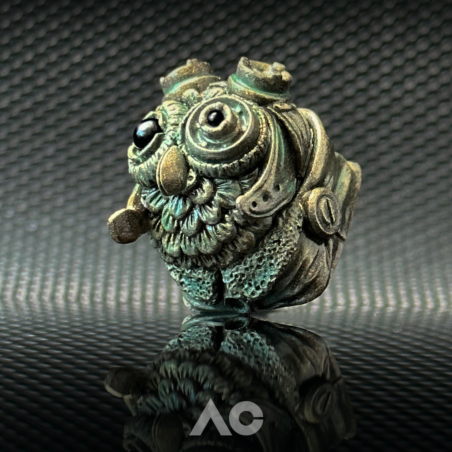 CyberOwl Iron/Patina keycaps