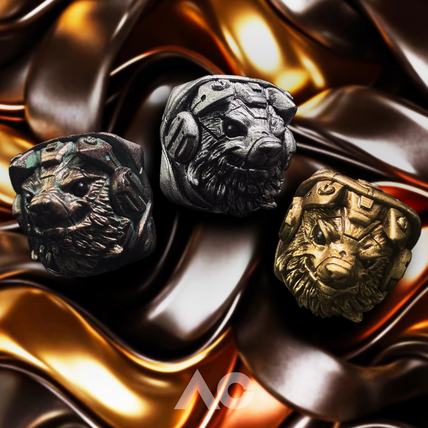CyberWolf GOLD/IRON/PATINA ver. keycaps